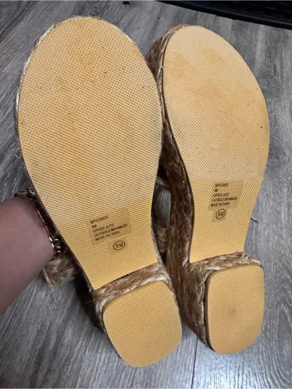 Beach by MUK LUKS Tan Braided Espadrille Wedge Sandals